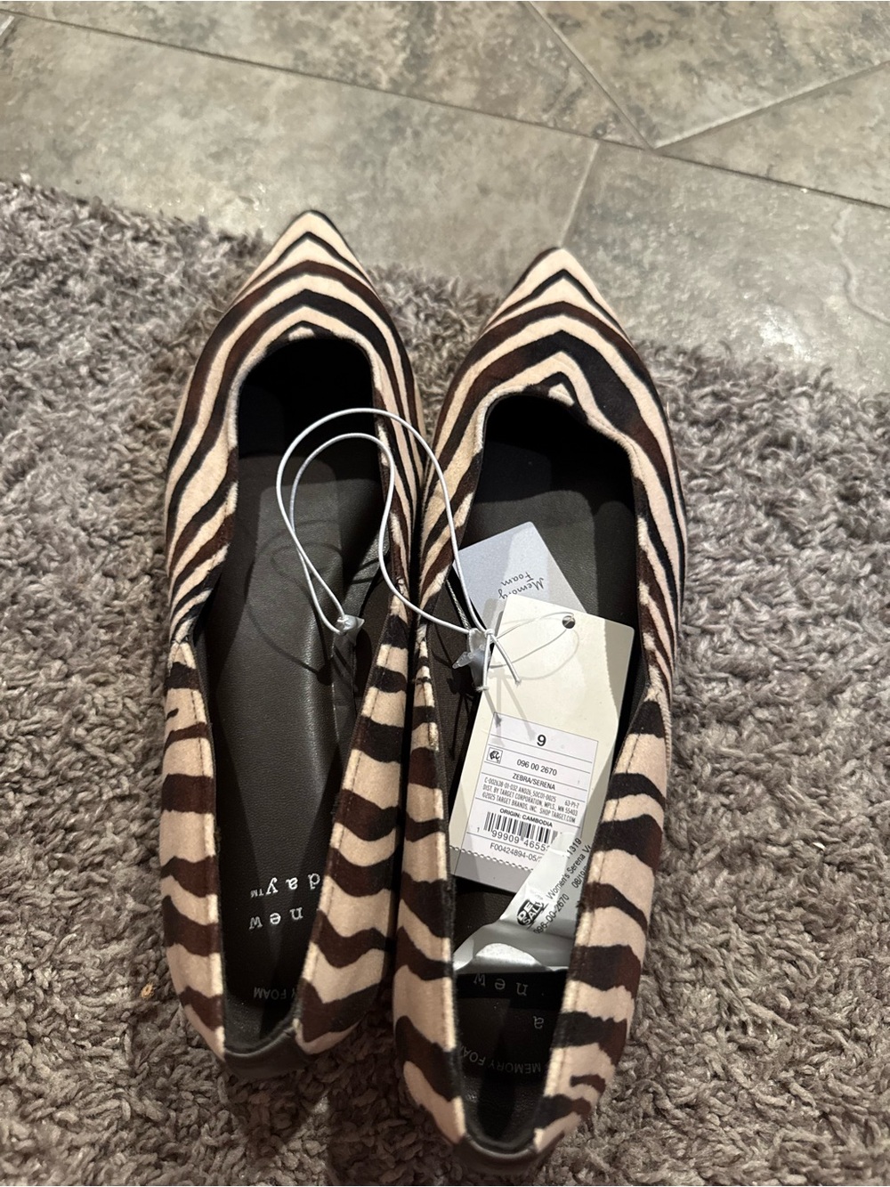 🐒 Women's Serena Velvet Flats by A New Day